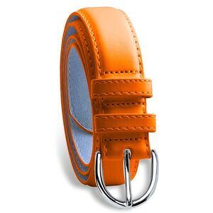 Plus Size Belt, Bonded Leather, Silver Polished Buckle, Women's Belts 3941